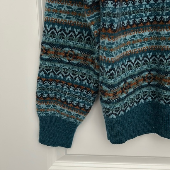 J. Crew Wool Fair Isle Sweater, Men’s size M - Picture 4 of 9